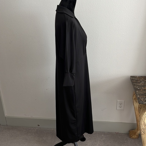 Dillards little black dress Sz 1X 3/4 sleeves crossed front - Picture 6 of 9